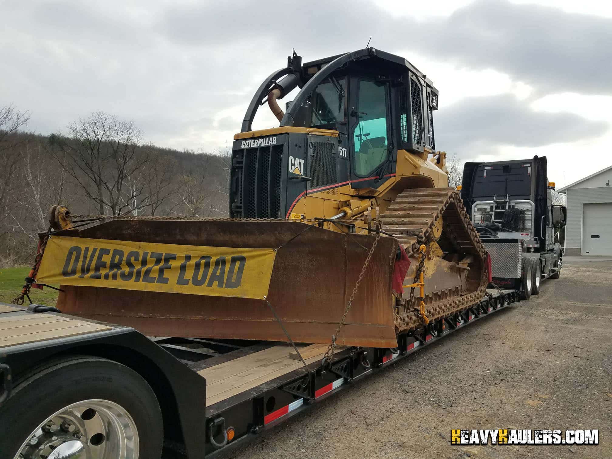 caterpillar bulldozer oversized load
