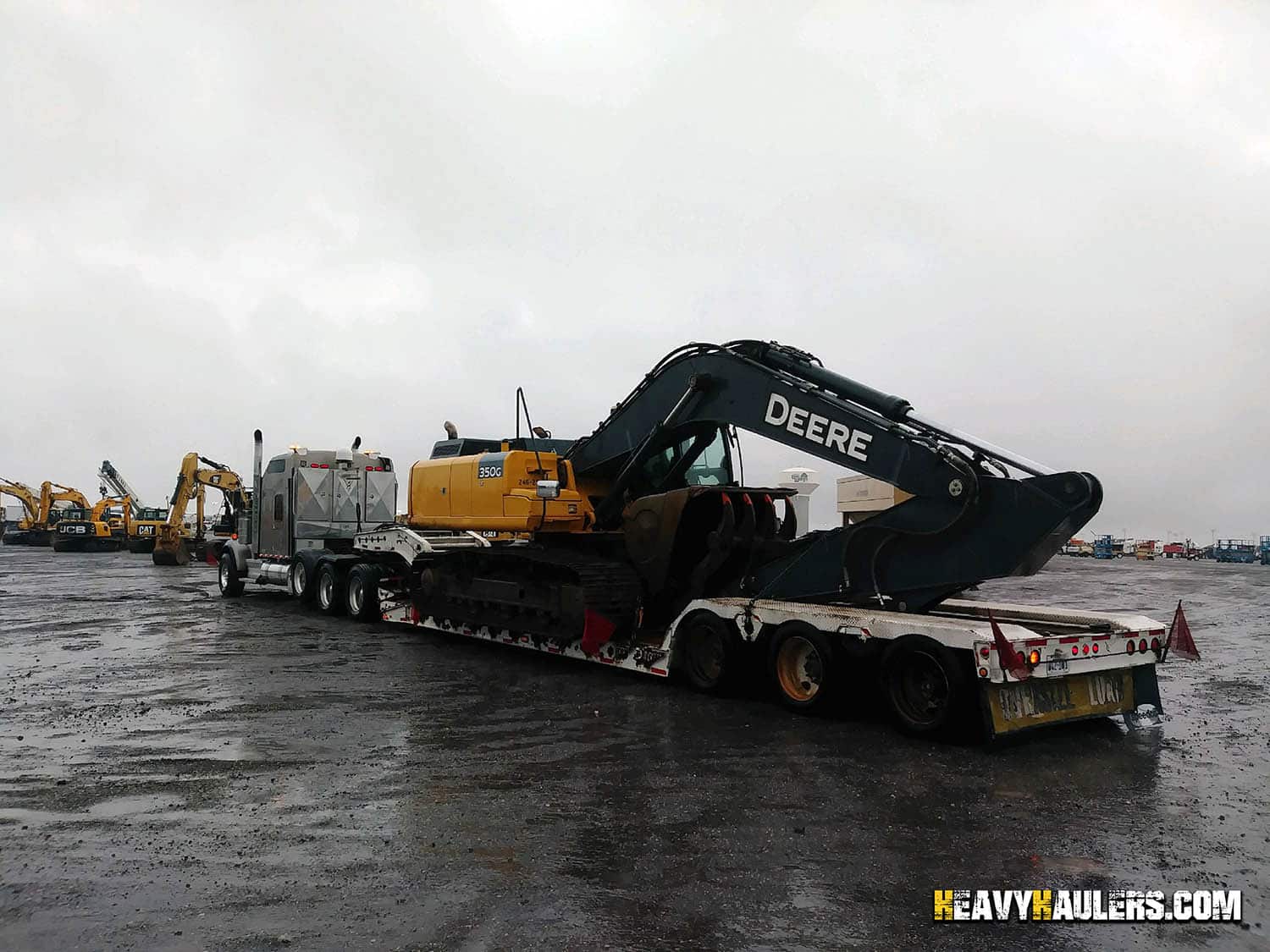 Hauling John Deere Excavator