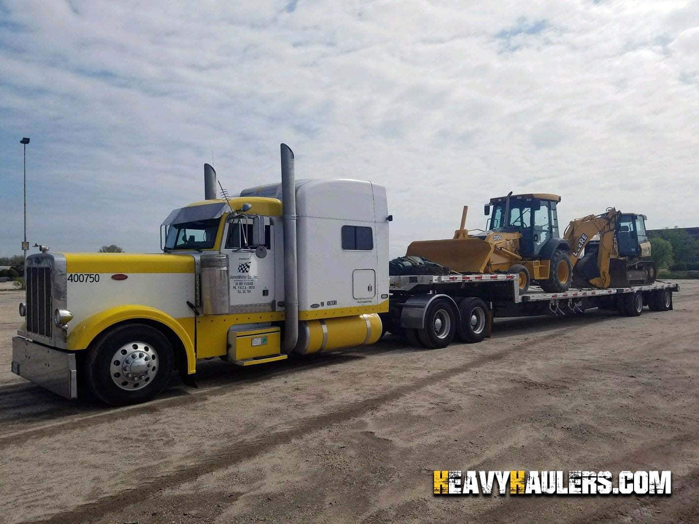 Hauling John Deere Backhoe