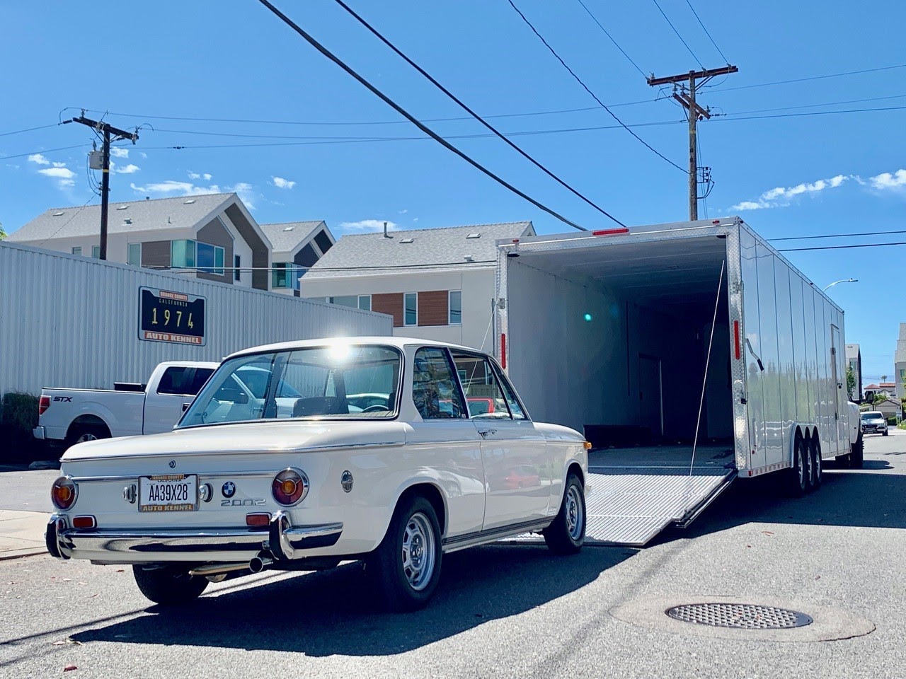 Loading VIntage Car In Trailer