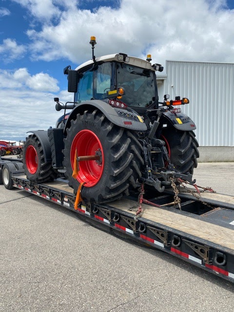 Back View of Transporting Tractor