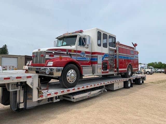 Hauling Fire Truck