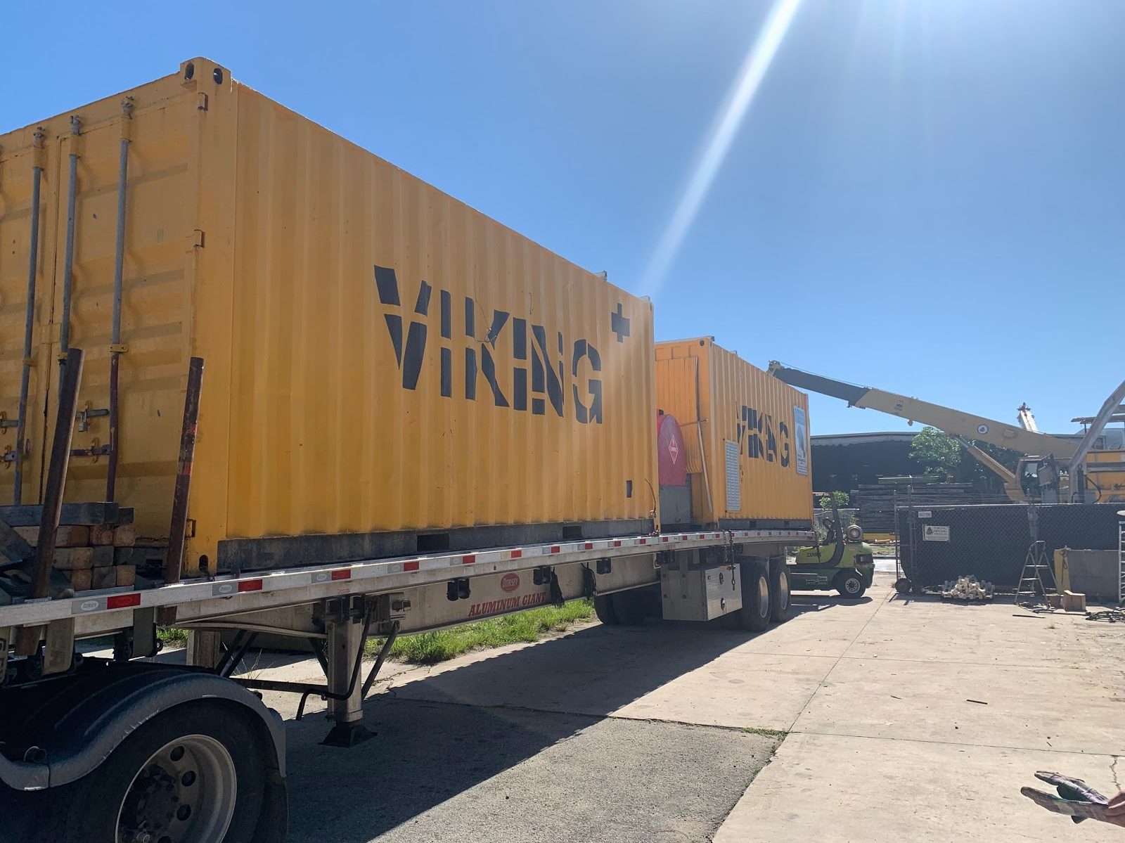 Loading Yellow Containers