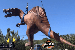 Spinosaurus Dinosaur Steel Art Piece