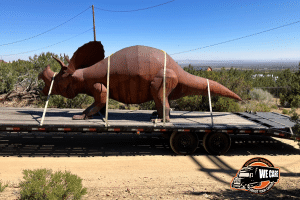 Triceratops Dinosaur Steel Art Piece