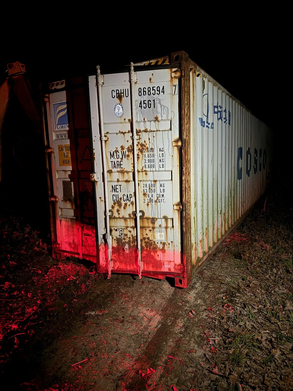 Empty 40 Foot High Cube Container