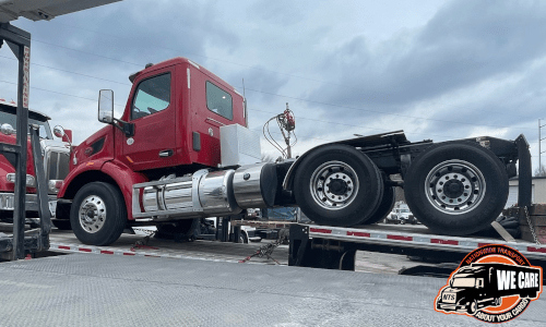 Semi Truck loaded for transport