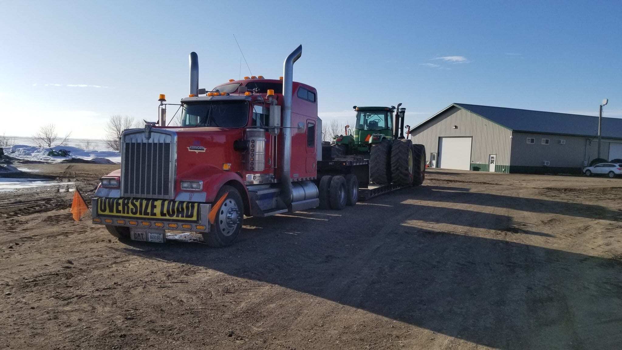 Tractor Hauling Oversize Load