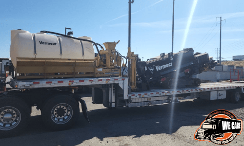 Vermeer tank loaded for transport